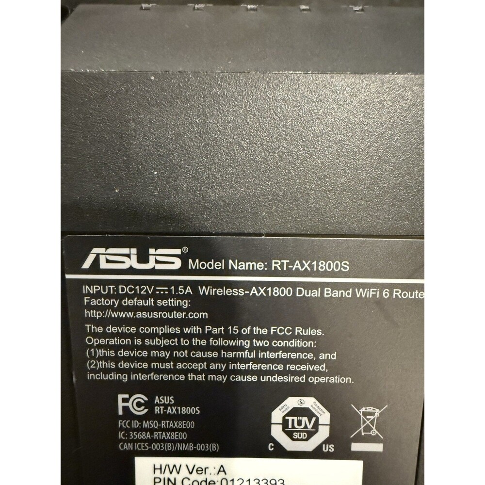 Asus RT-AX1800S Wireless Wi-Fi 6 Router Dual-Band - Picture 3 of 3